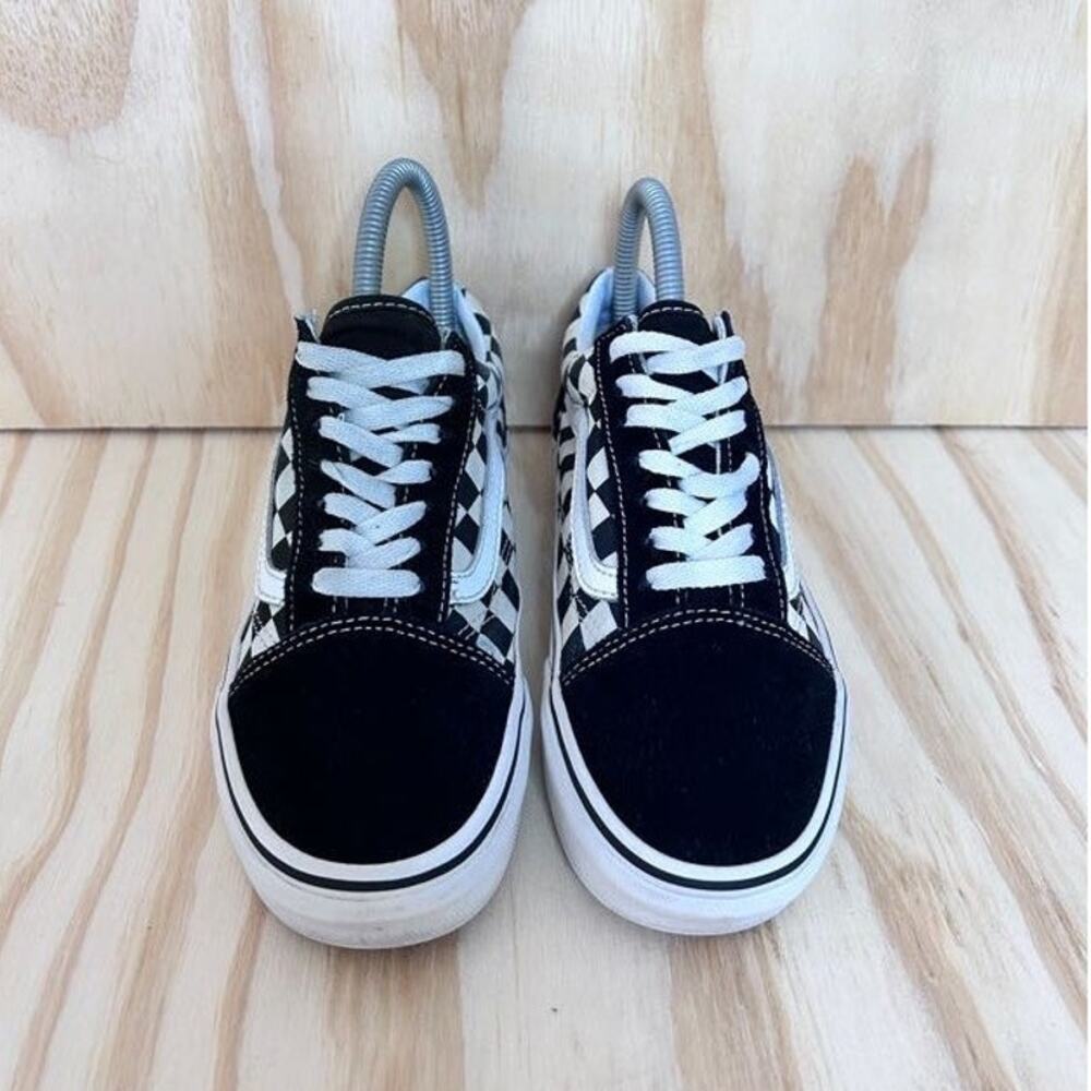 Vans Off The Wall -Old Skool Checkerboard -Sneakers -Black/White -Women's - 5.5 - Picture 2 of 9